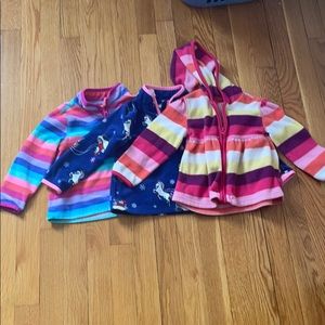 Pullover fleece tops and fleece jacket bundle